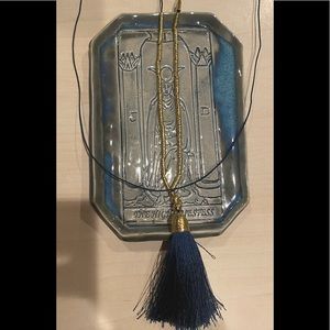 Gold and blue Gorjana necklace